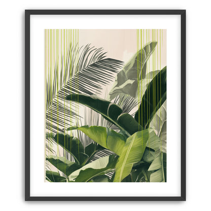 Green drips over palms