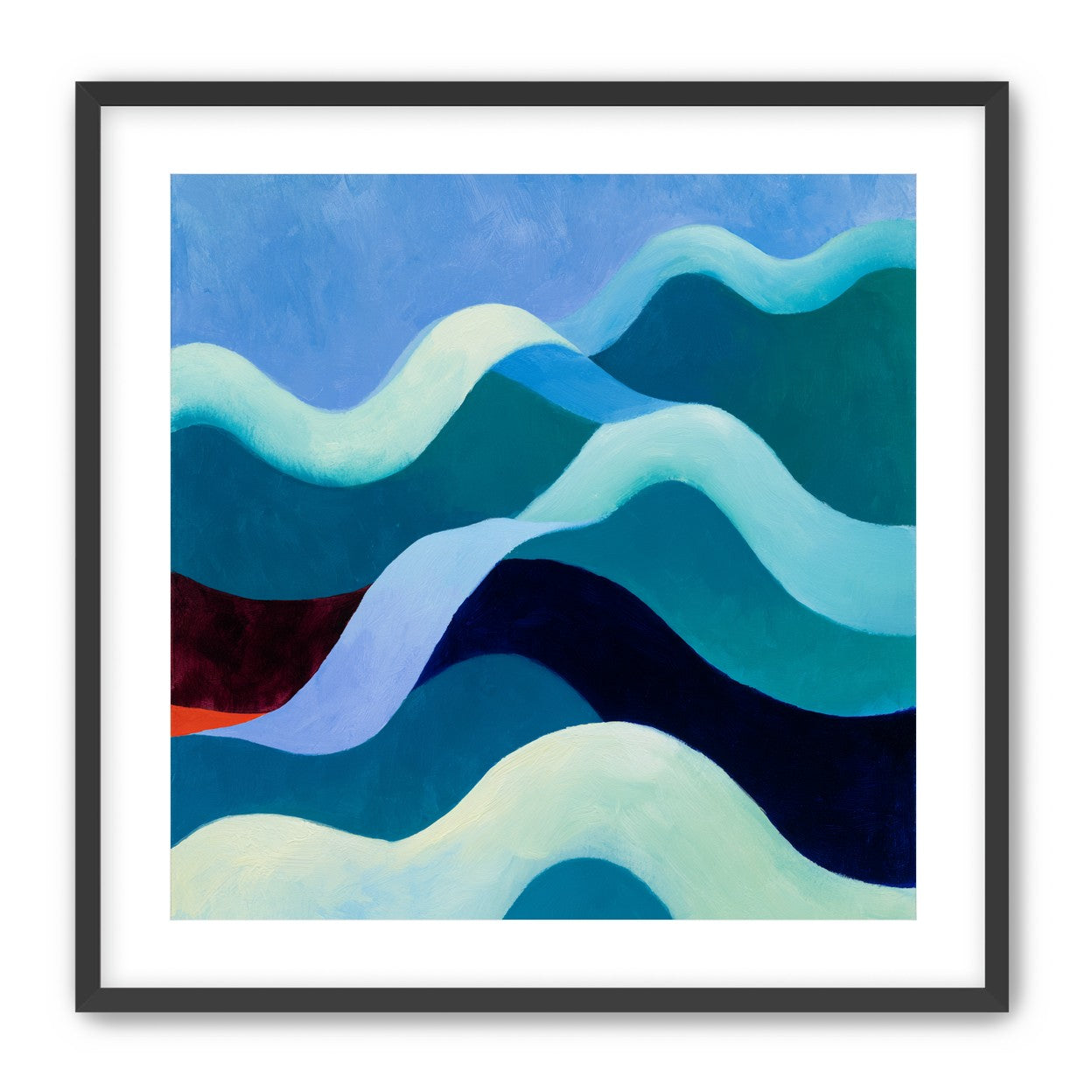 Pale bands across deep blue