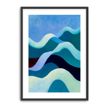 Pale bands across deep blue