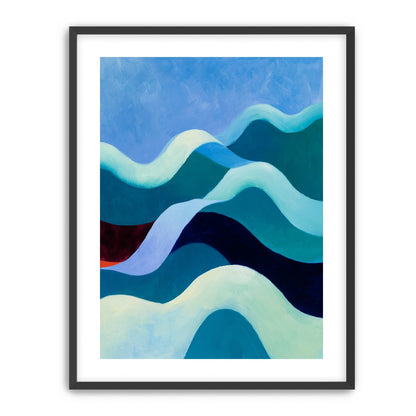 Pale bands across deep blue