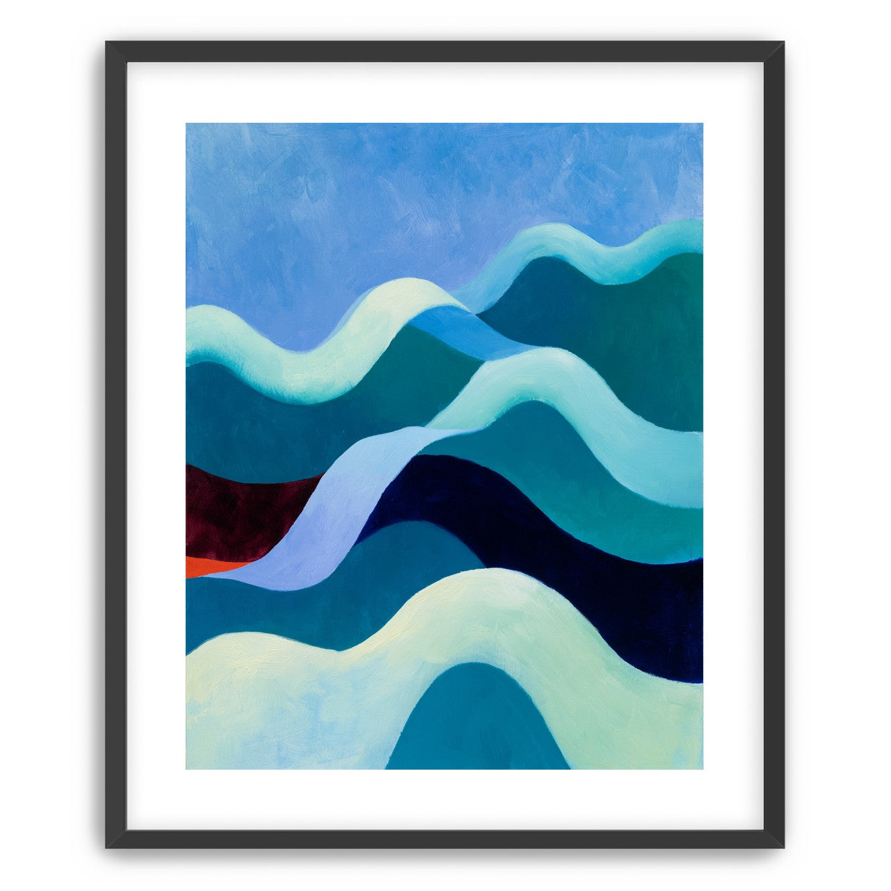 Pale bands across deep blue