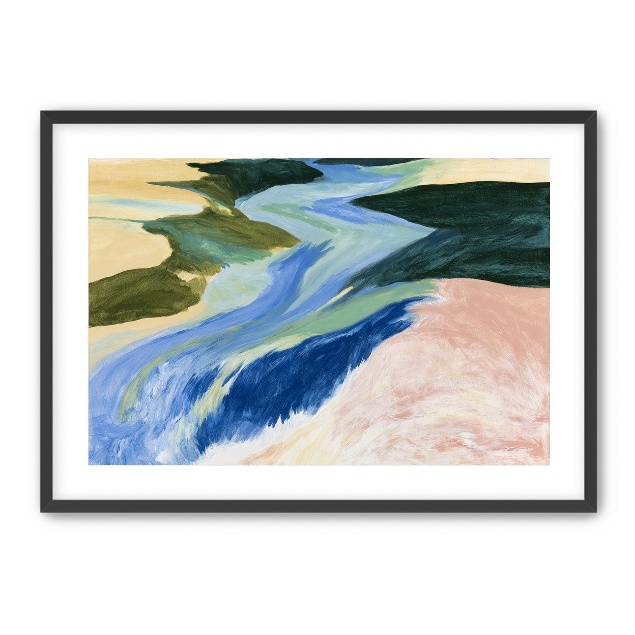 River bends through sandbars