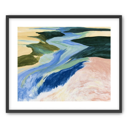 River bends through sandbars
