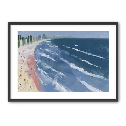 White surf on blue water