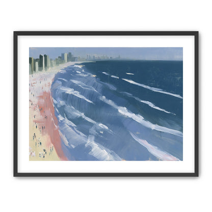 White surf on blue water