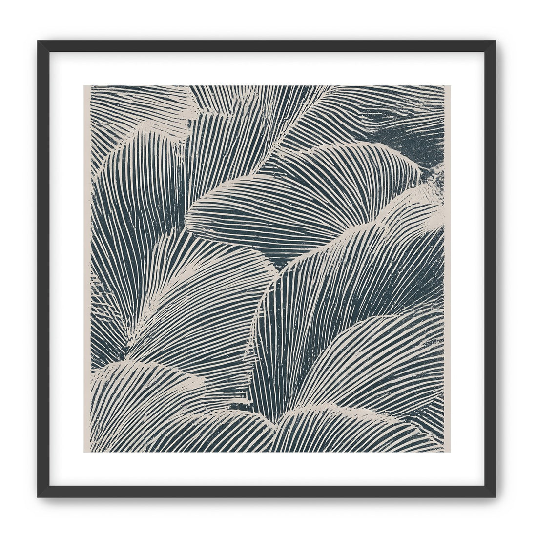Palm fronds pressed together