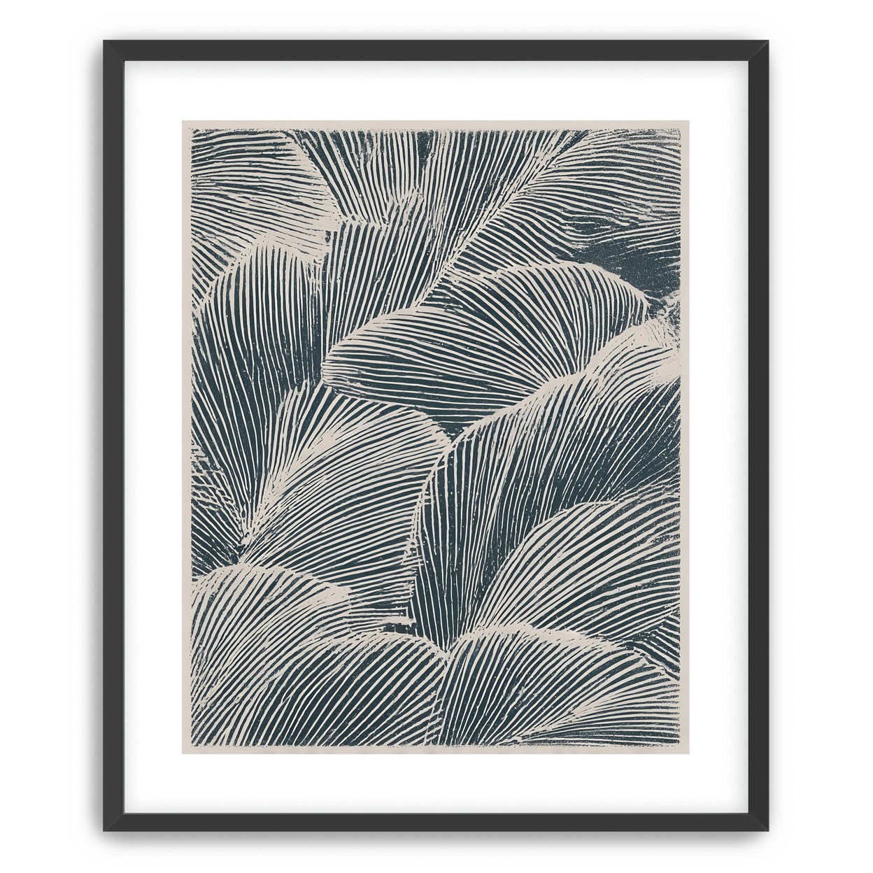 Palm fronds pressed together