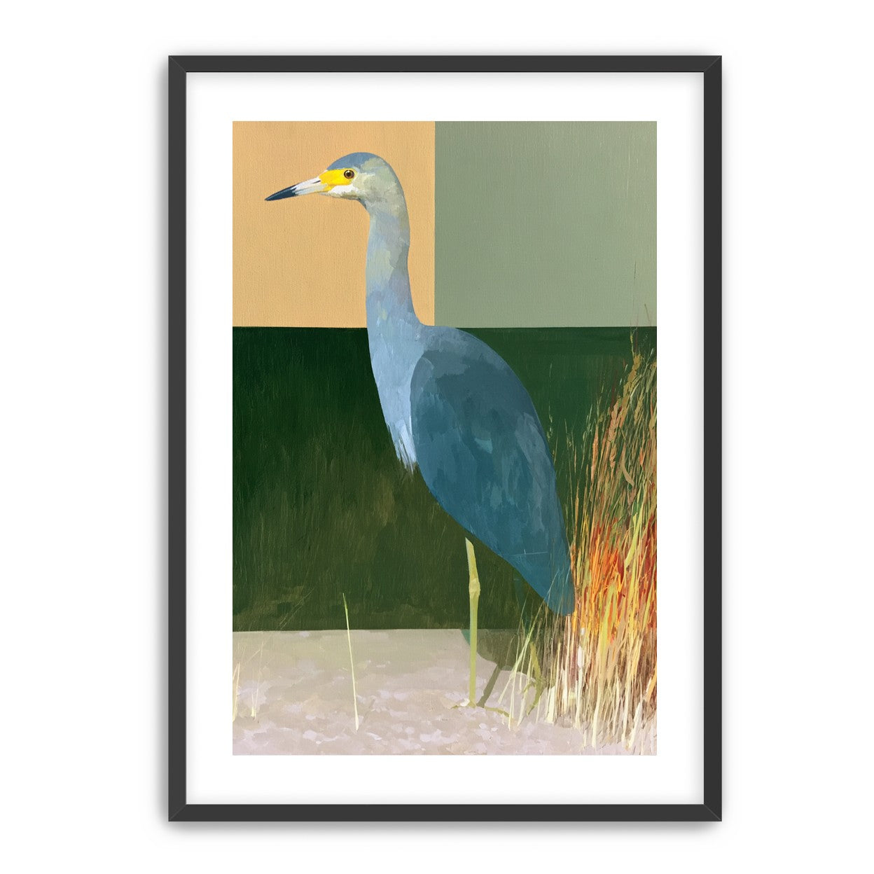 A heron beside the reeds