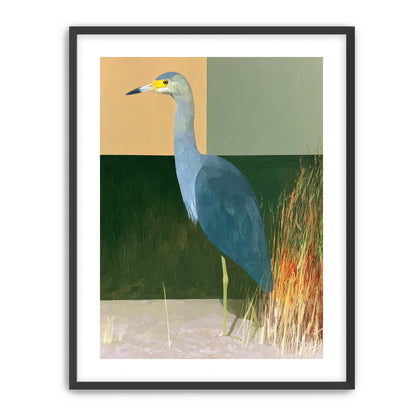 A heron beside the reeds