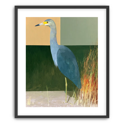 A heron beside the reeds