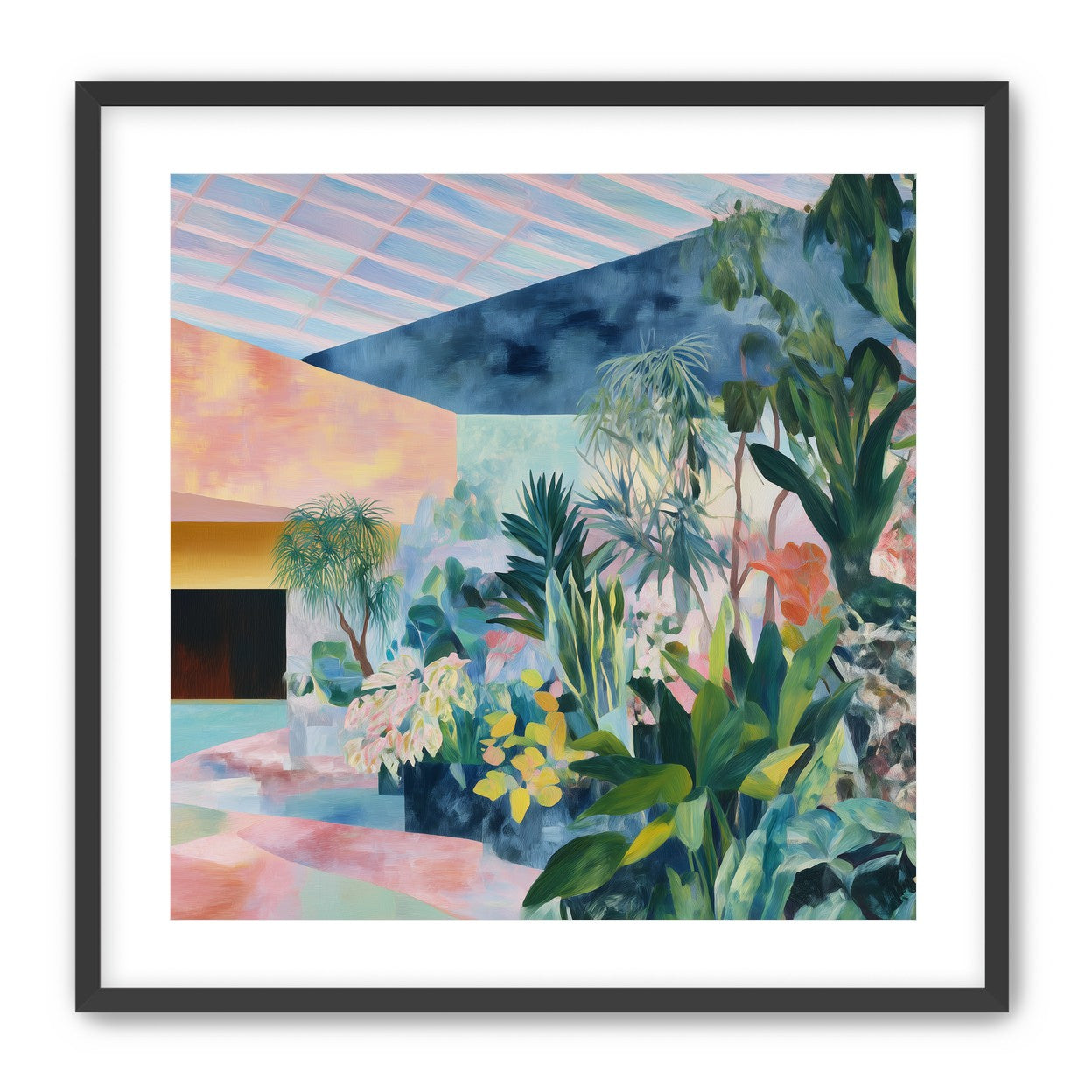 Pastel rooms for green leaves