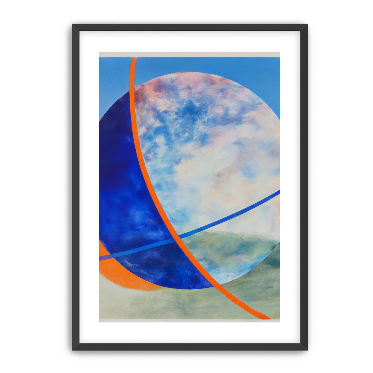 Orange cut through the circle