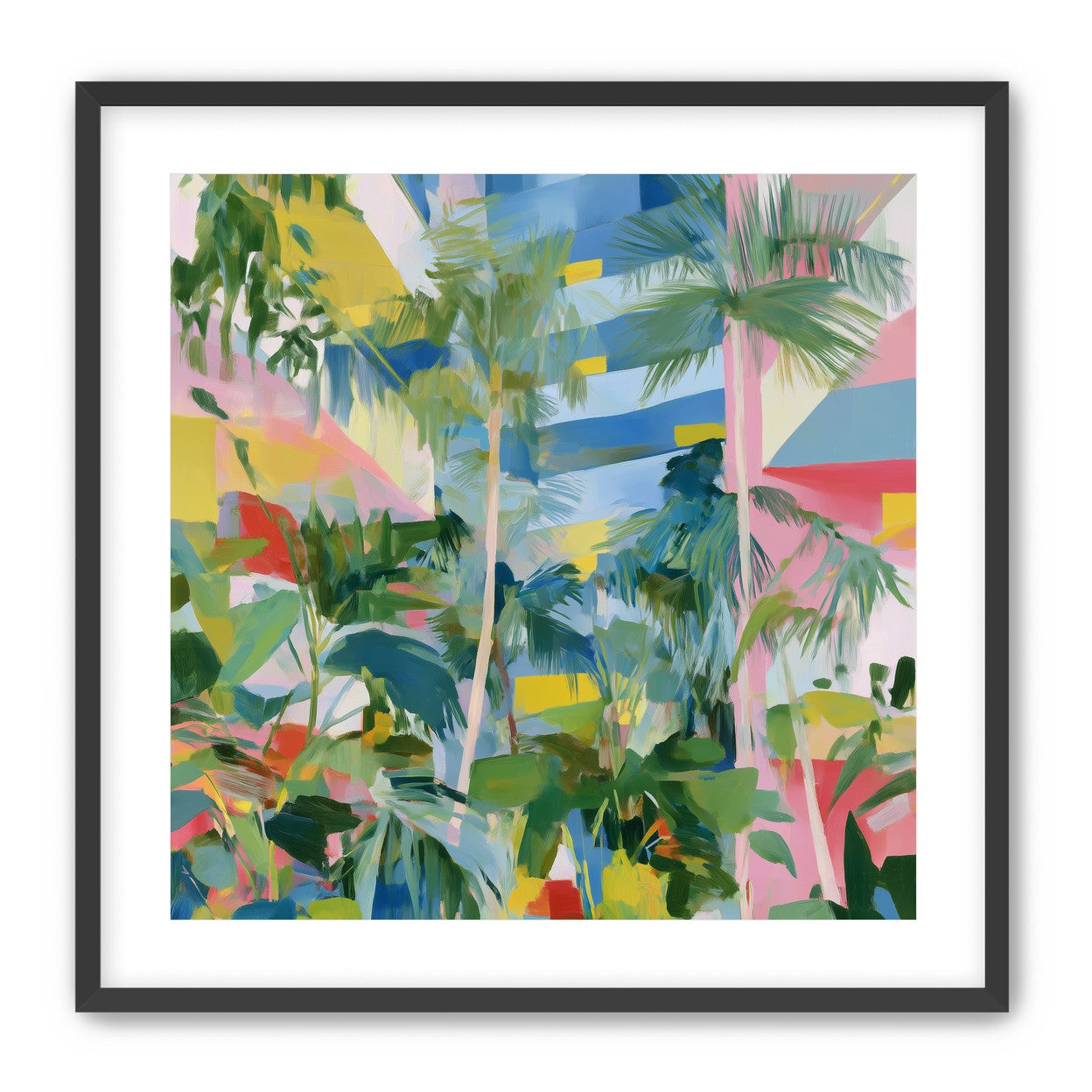 Palm shadows on color fields