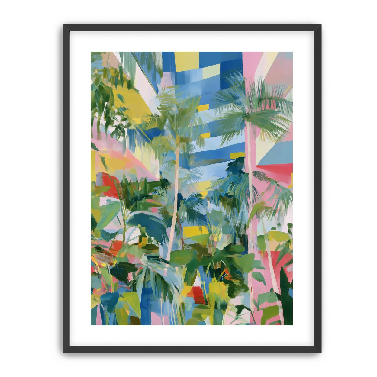 Palm shadows on color fields