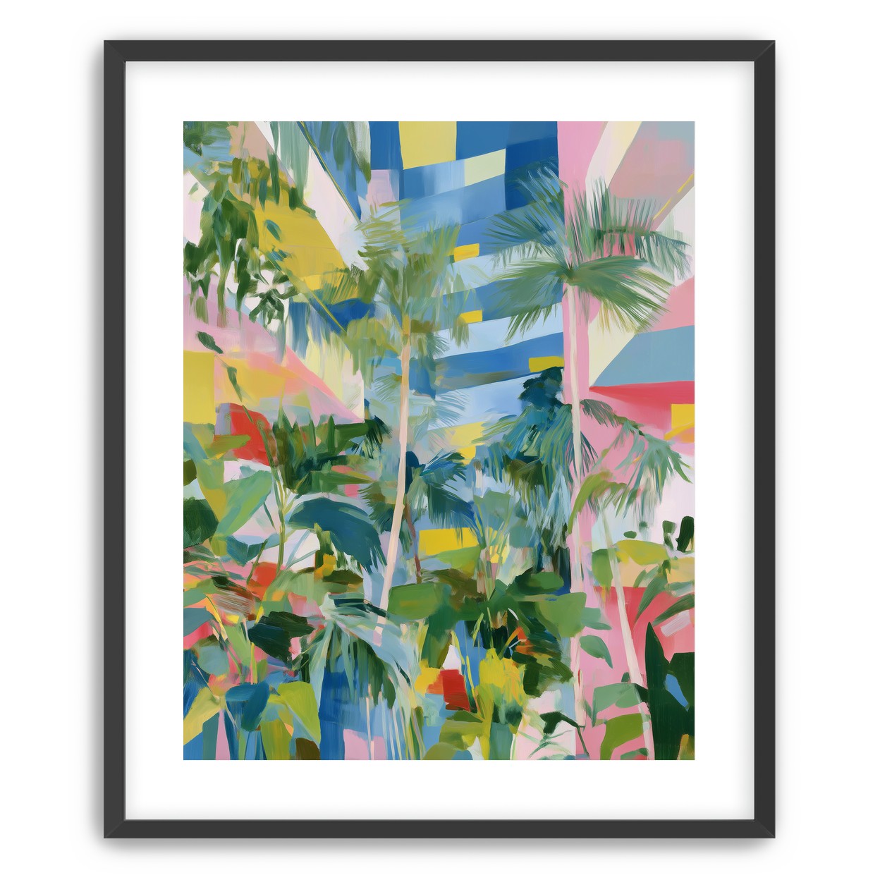 Palm shadows on color fields