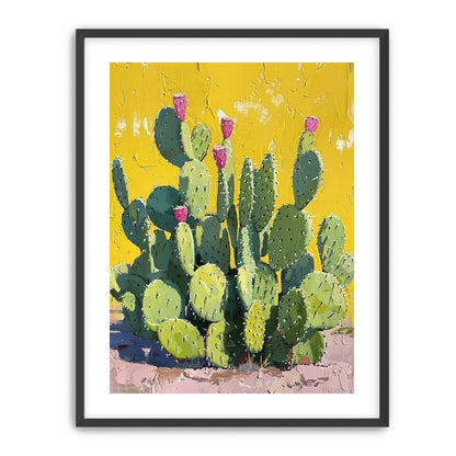 Pink blooms in yellow heat