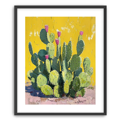 Pink blooms in yellow heat