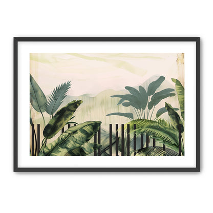 Black posts in the palms