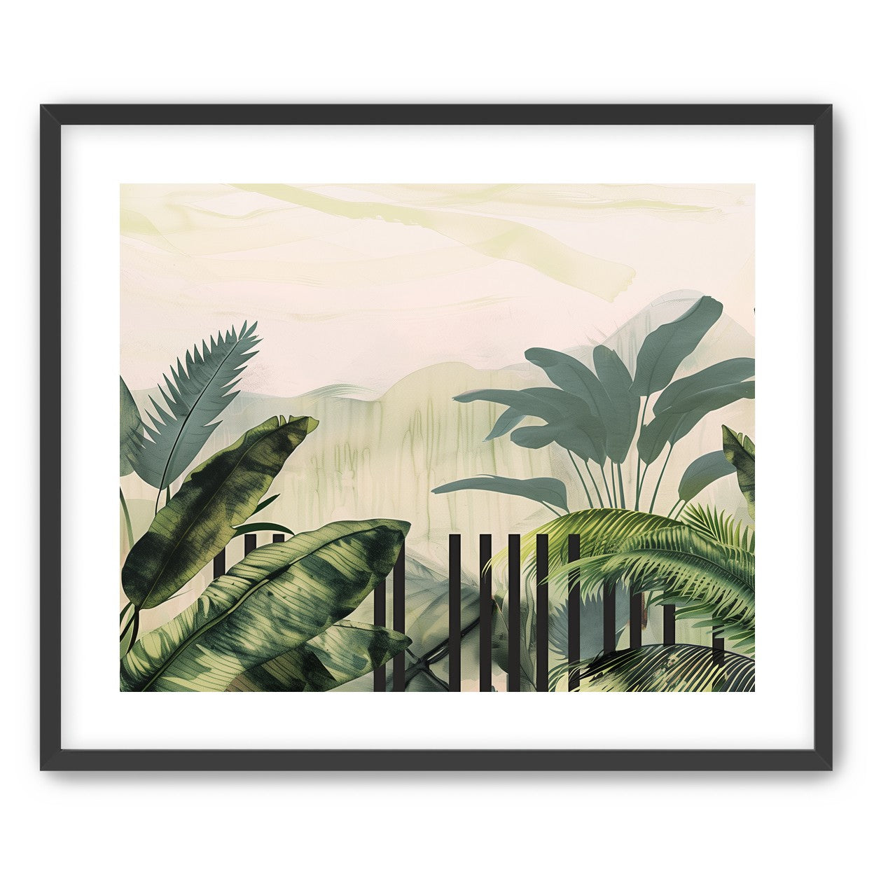 Black posts in the palms