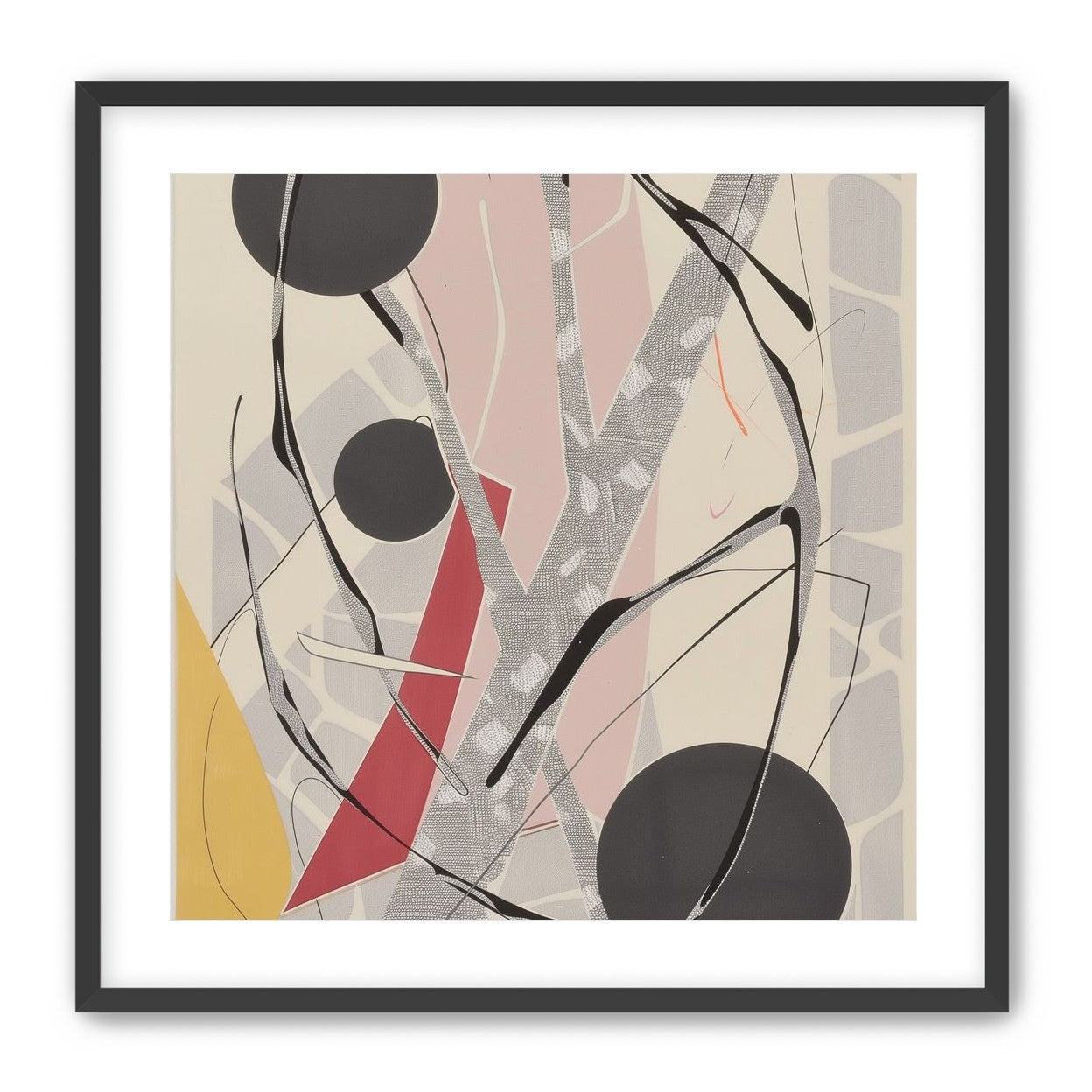 Layered circles with red wedge