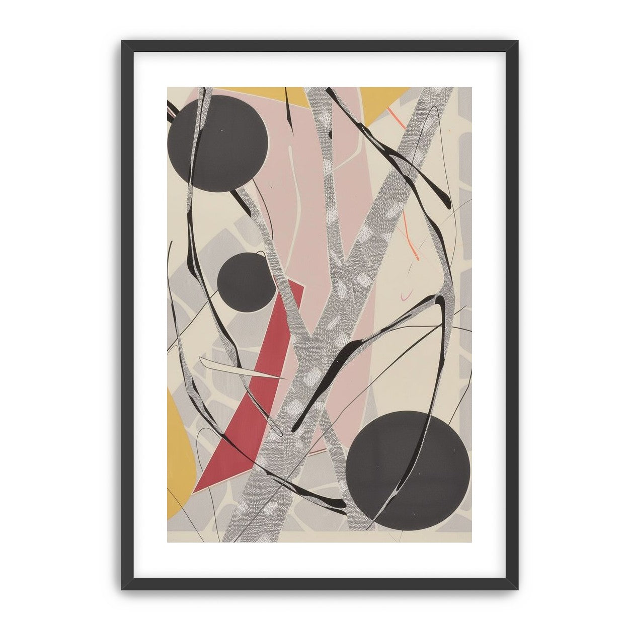 Layered circles with red wedge