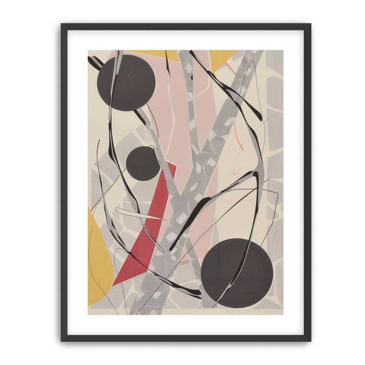 Layered circles with red wedge