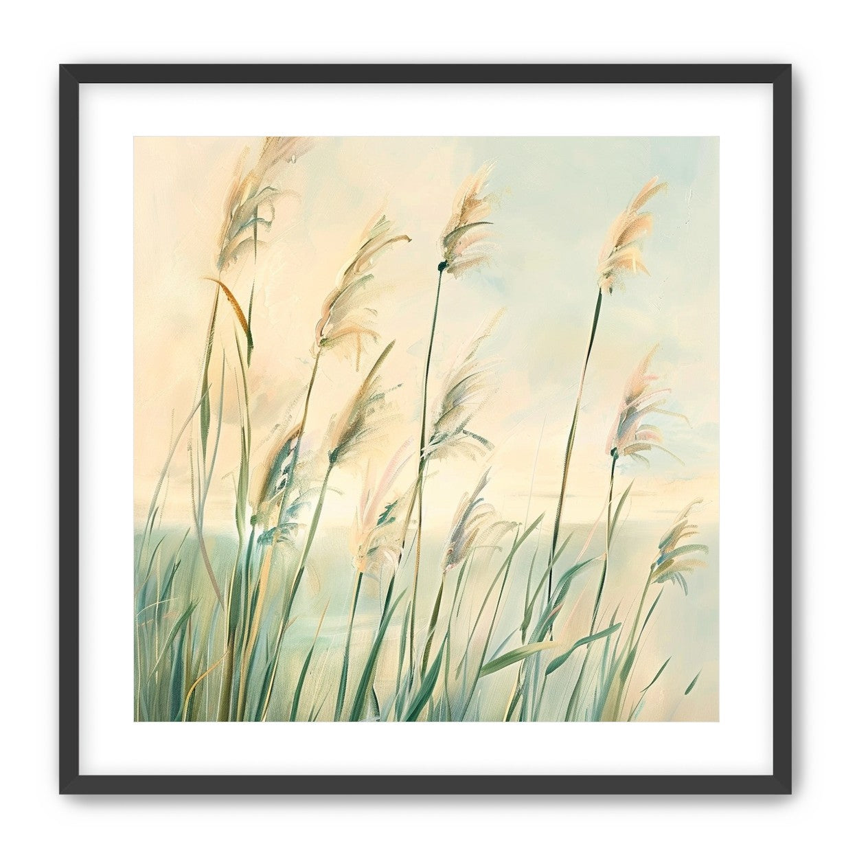 Peach light on reeds