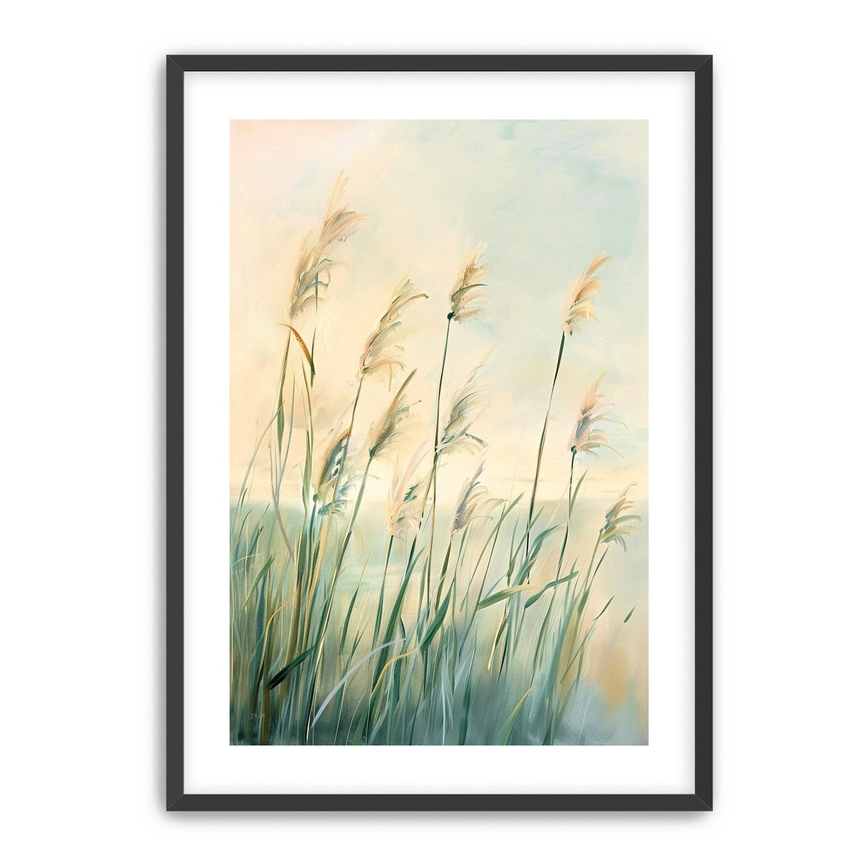 Peach light on reeds