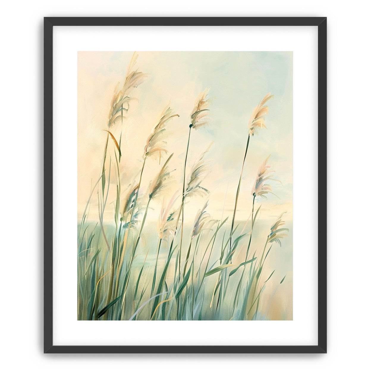 Peach light on reeds