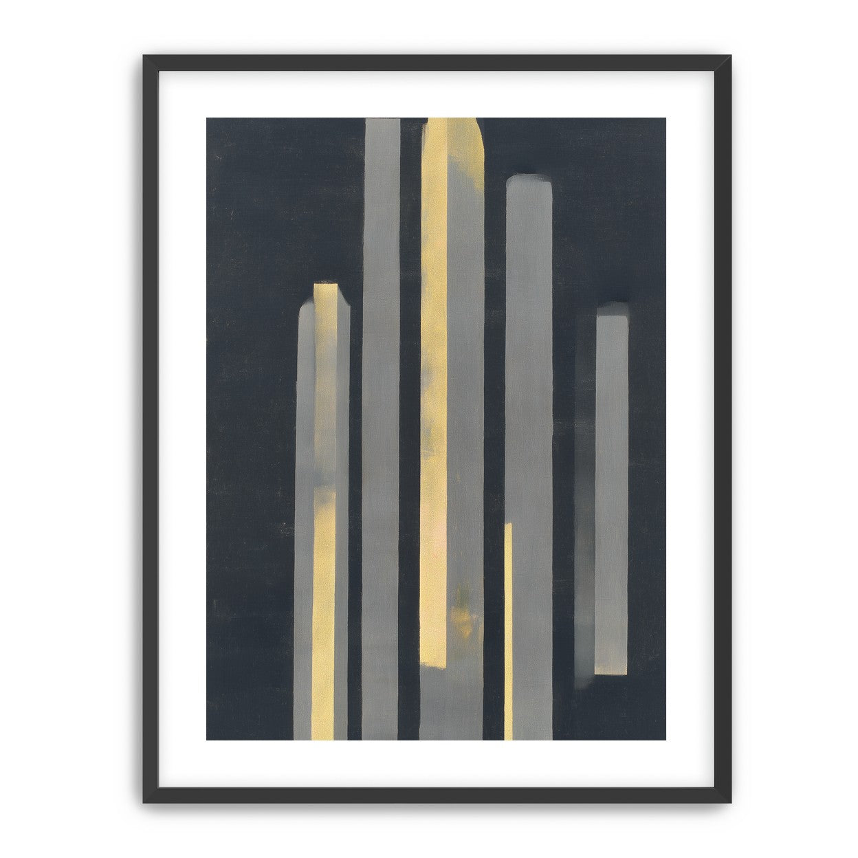 Yellow seeping through gray bars