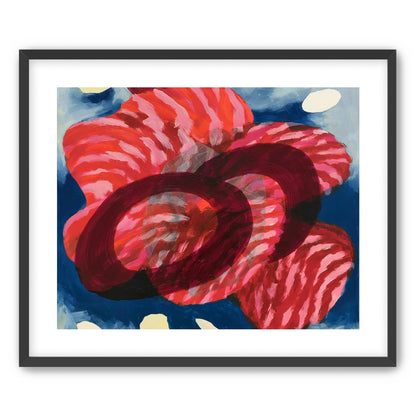 Red stripes pressing through blue