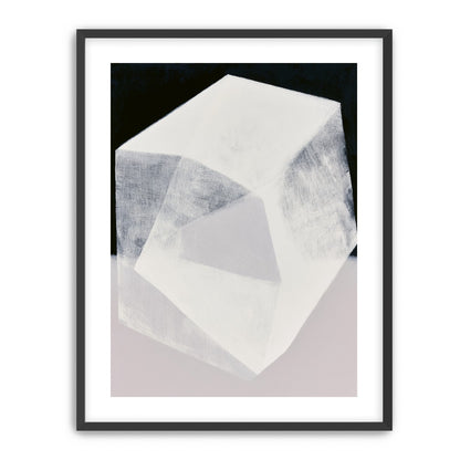 Milkwhite facets in deep black