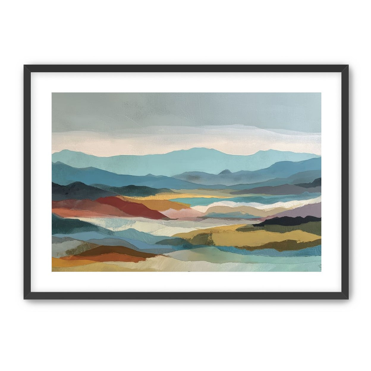 Layered Hills in Cool Bands
