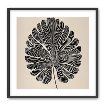 Striped fan leaf alone