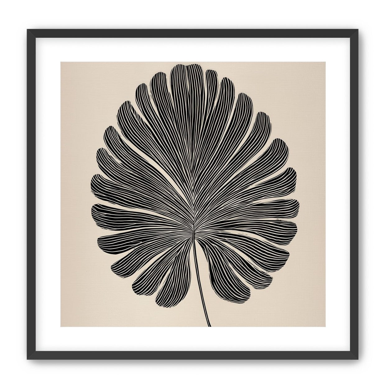 Striped fan leaf alone