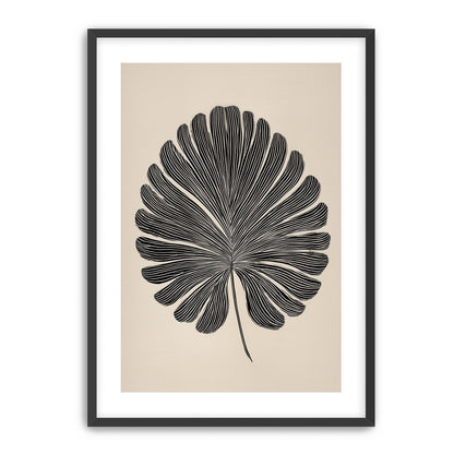 Striped fan leaf alone