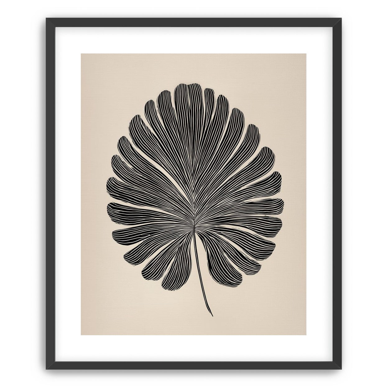 Striped fan leaf alone