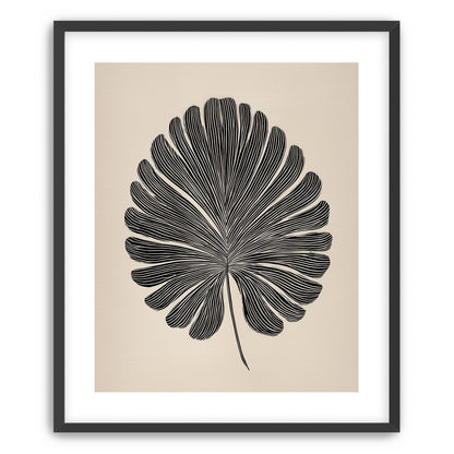 Striped fan leaf alone