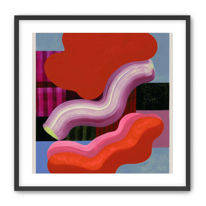 Layered red forms on grid