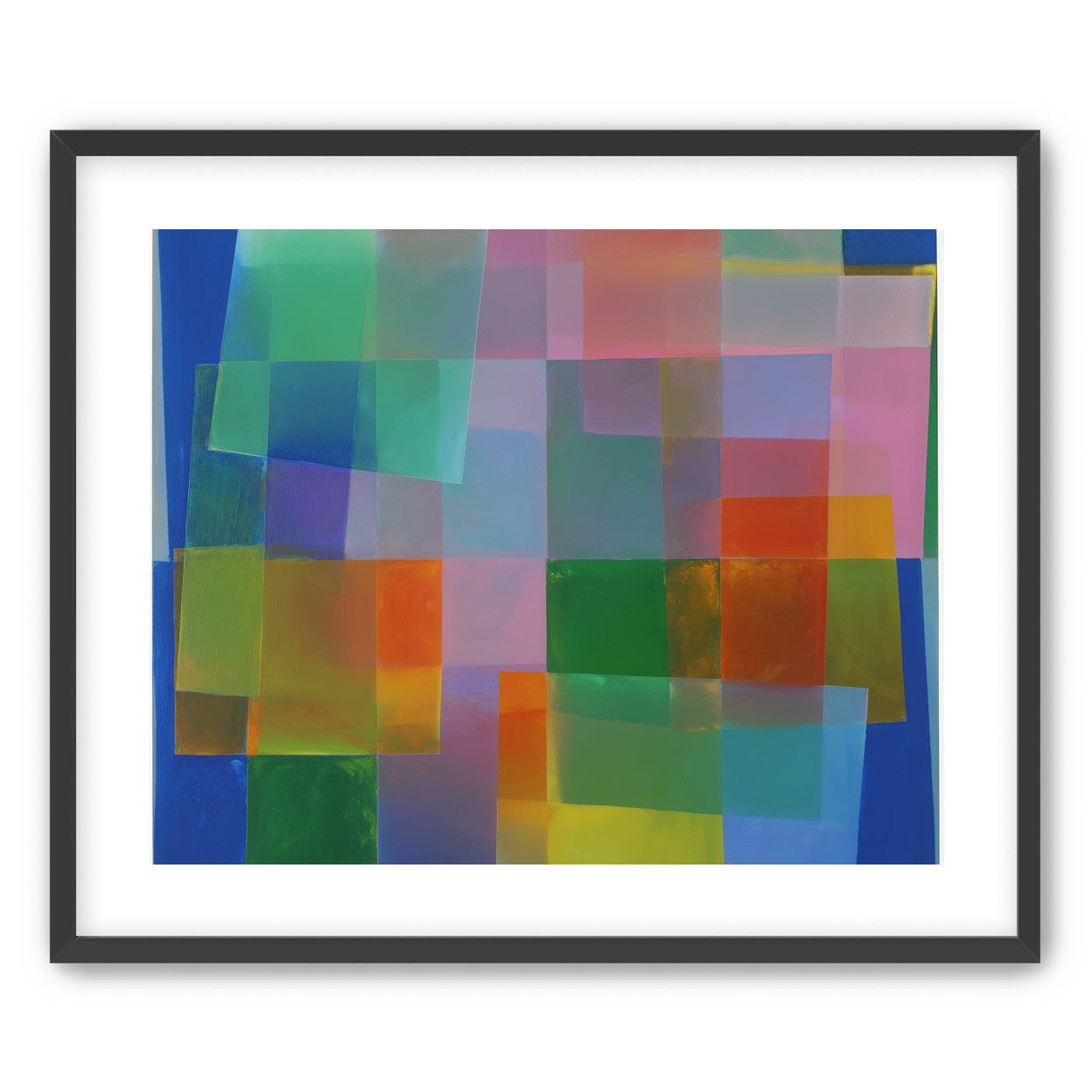 Blue depth under warm veils