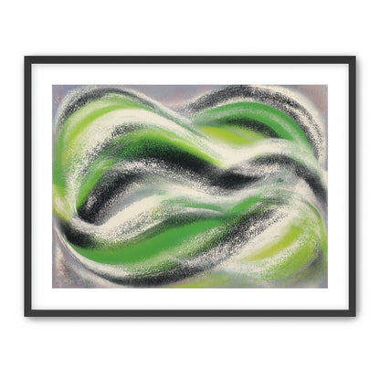 Green bands under white spray