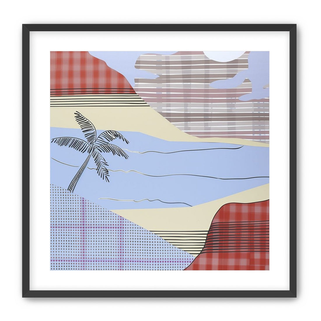 Striped sky over the beach