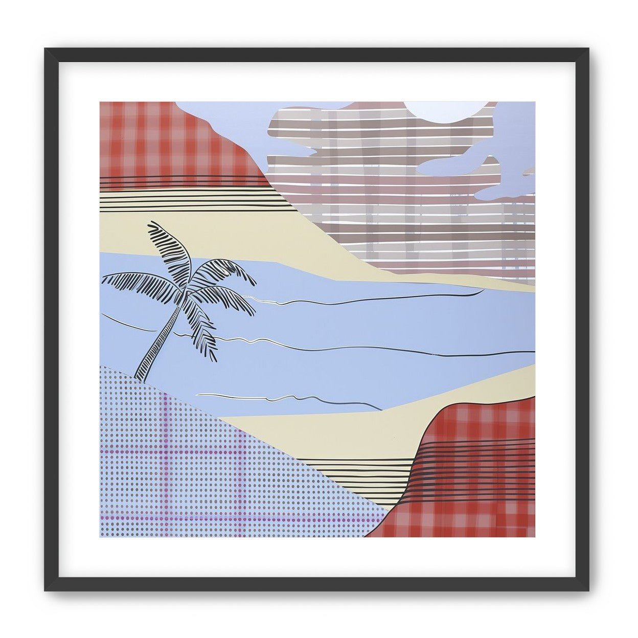Striped sky over the beach