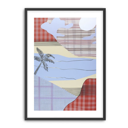 Striped sky over the beach