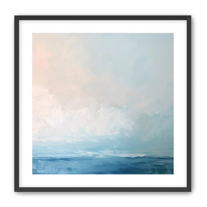 Quiet sea under pale sky