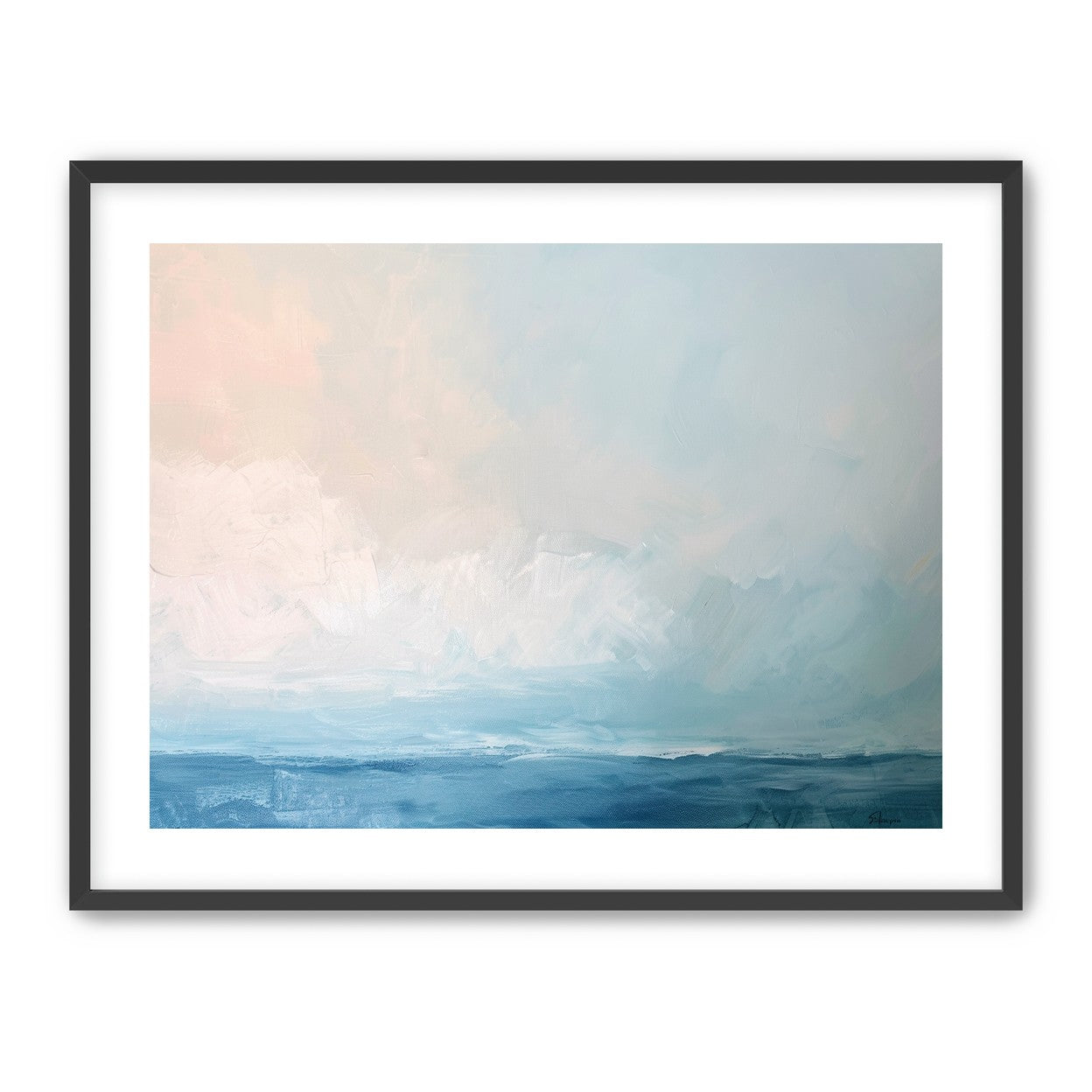 Quiet sea under pale sky