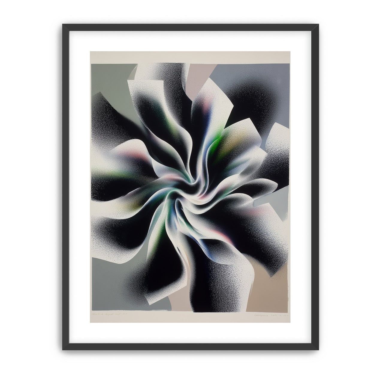 Spiral fold within pale blocks