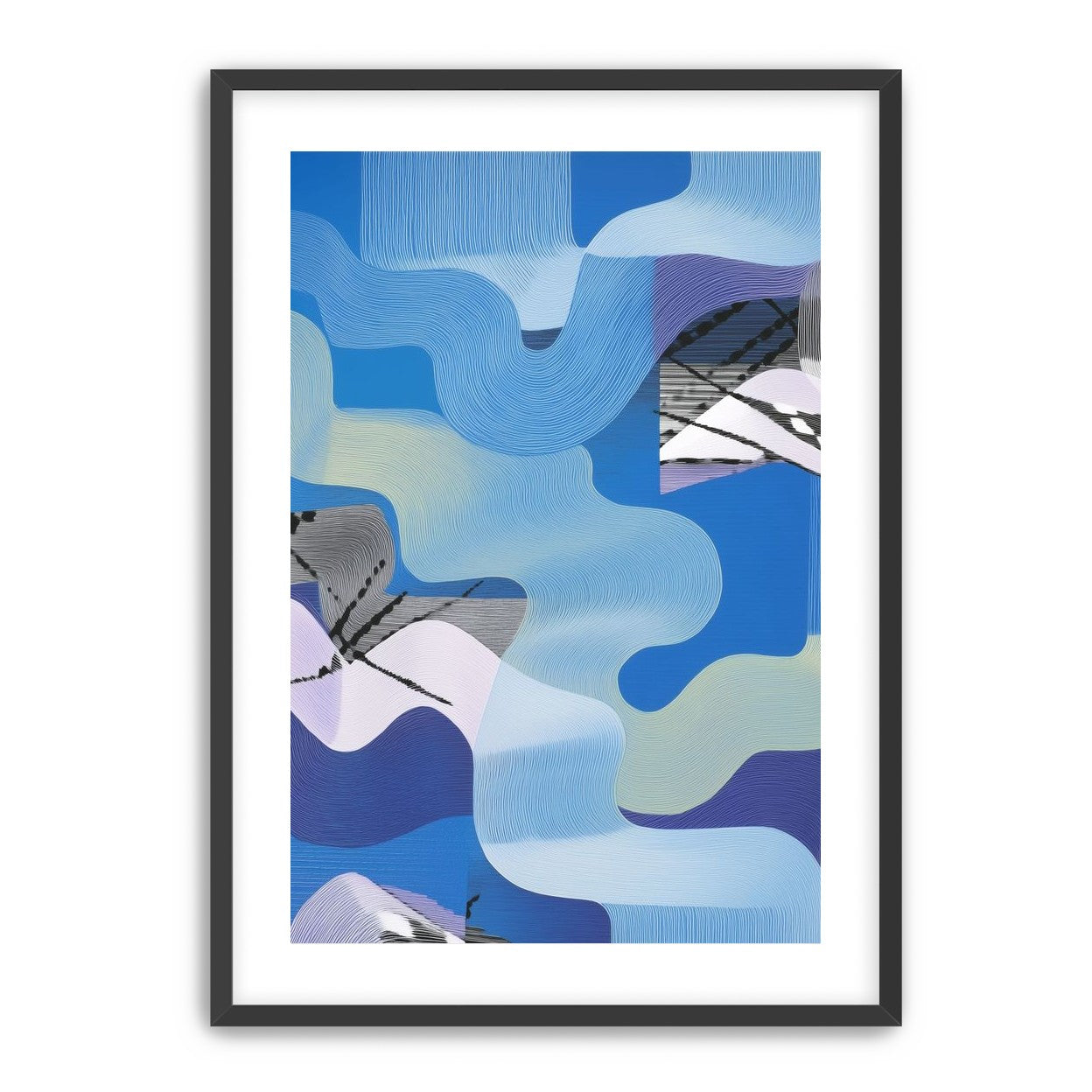 Waves within blue blocks