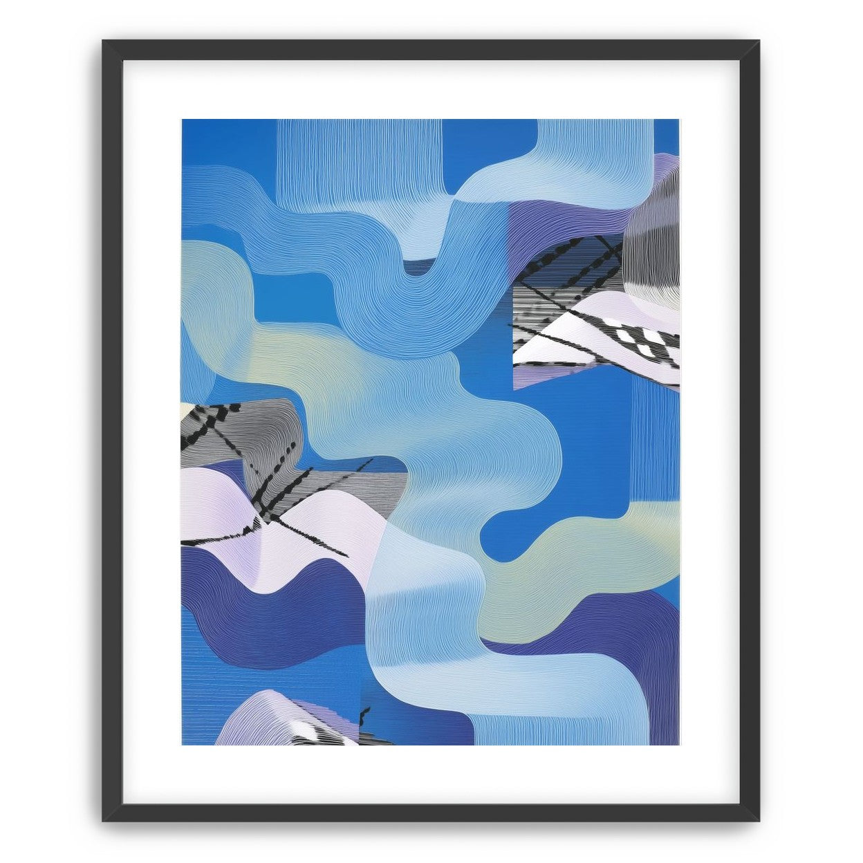 Waves within blue blocks