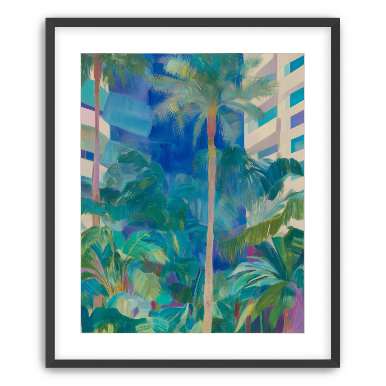 Palm shade between towers